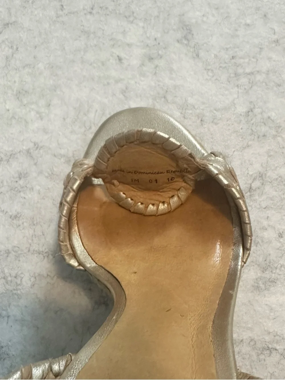 Jack Rogers Women’s Metallic Gold Braided Medallion Sandals - Size 5